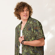 Digital Flecktarn Balkan CAMO Unisex Short-Sleeve Button Shirt - Button-Up