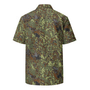 Digital Flecktarn Balkan CAMO Unisex Short-Sleeve Button Shirt - Button-Up