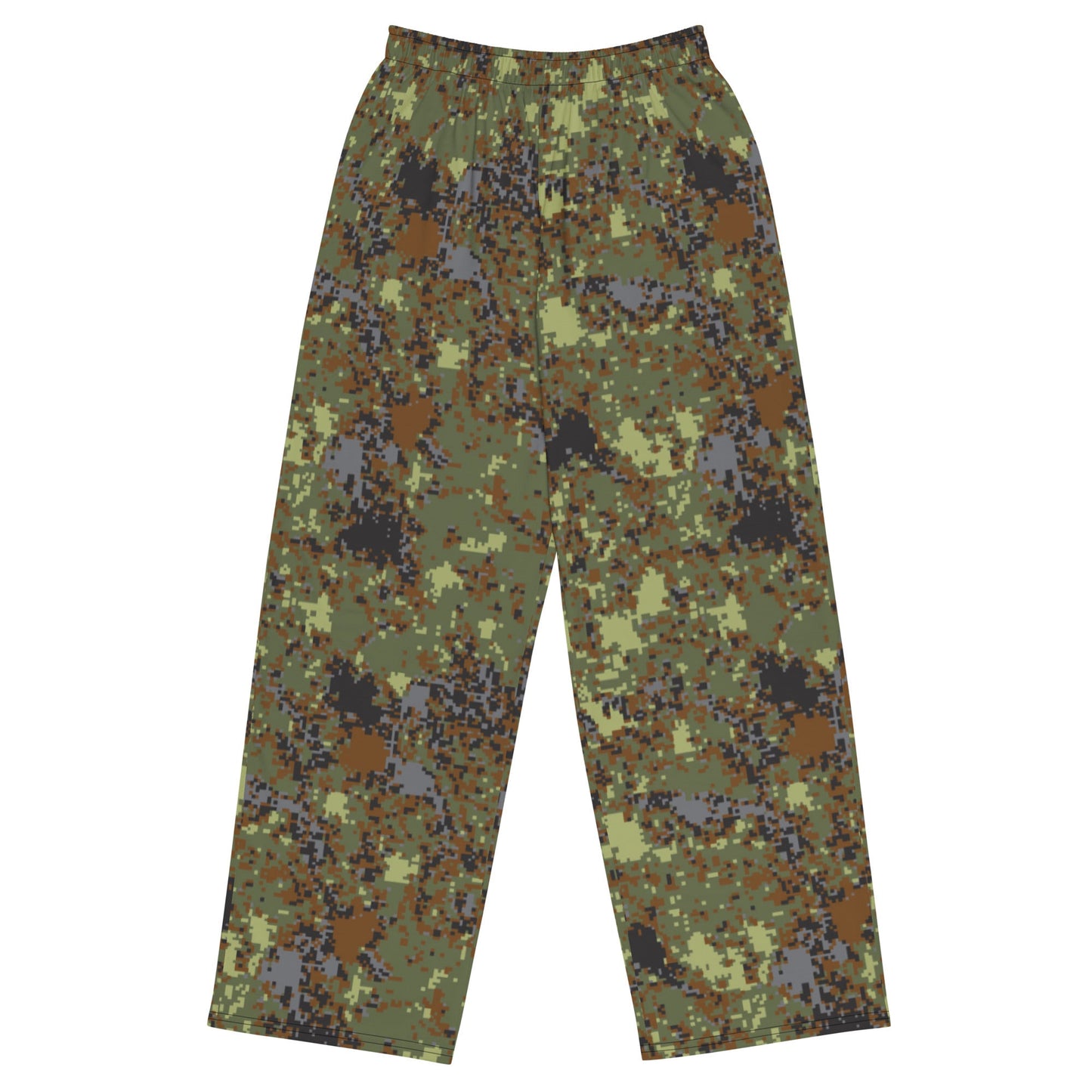Bulgarian Digital Flecktarn CAMO unisex wide-leg pants - 2XS - Wide-leg Pants