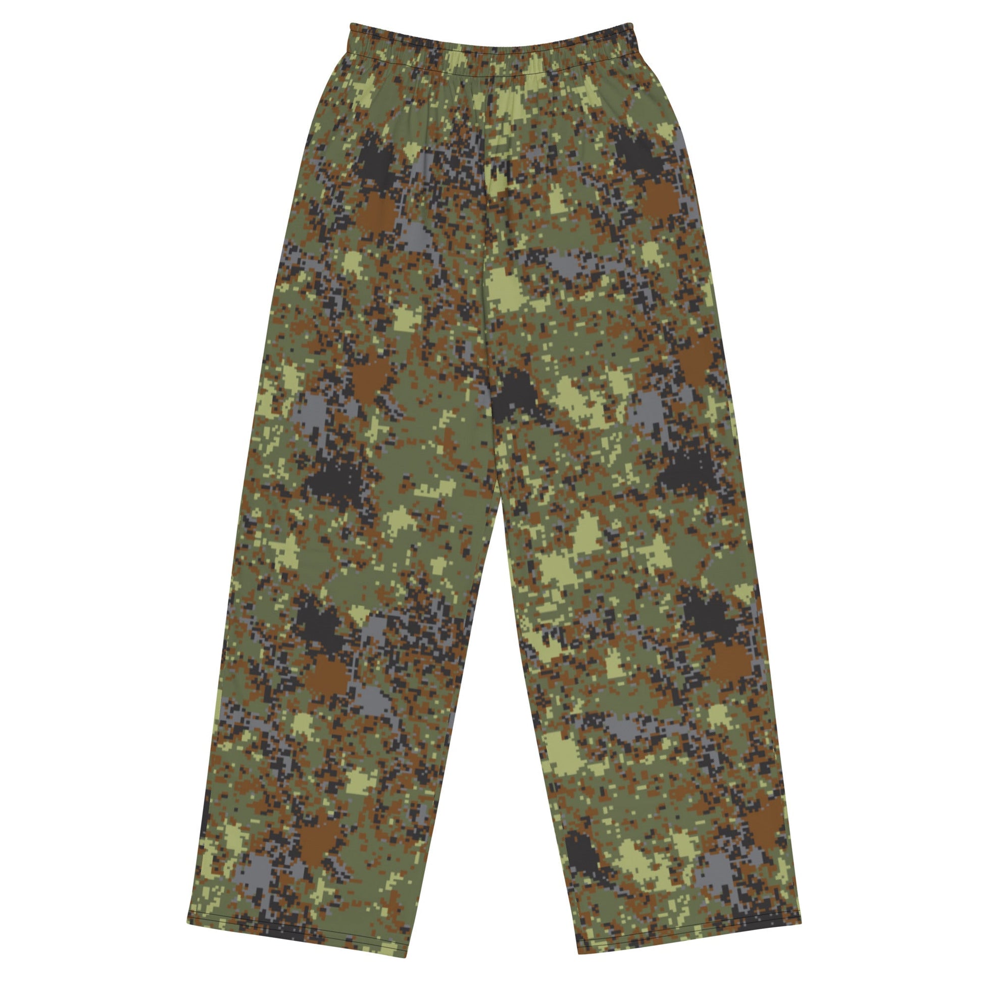 Bulgarian Digital Flecktarn CAMO unisex wide-leg pants - 2XS - Wide-leg Pants