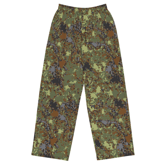 Bulgarian Digital Flecktarn CAMO unisex wide-leg pants - 2XS - Wide-leg Pants