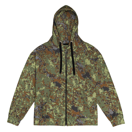 Bulgarian Digital Flecktarn CAMO Unisex zip hoodie - 2XS - Zip Hoodies