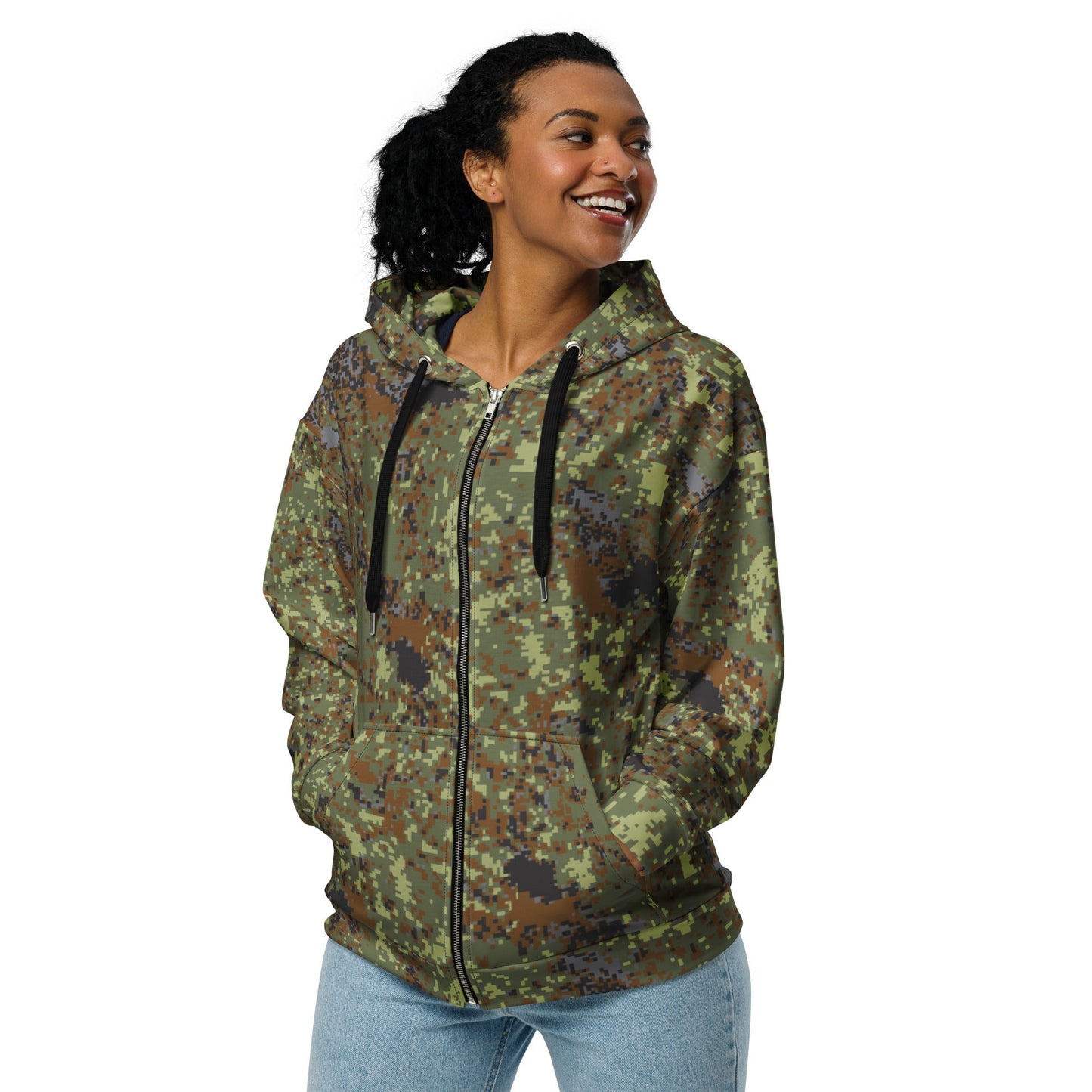 Bulgarian Digital Flecktarn CAMO Unisex zip hoodie - Zip Hoodies