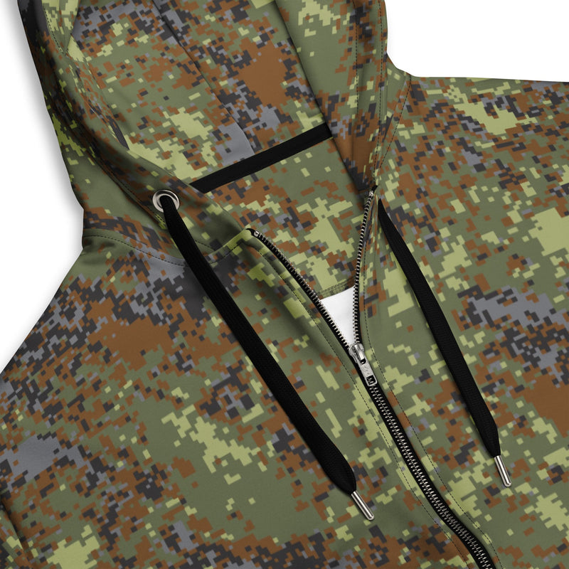 Digital Flecktarn Balkan CAMO Unisex Zip Hoodie