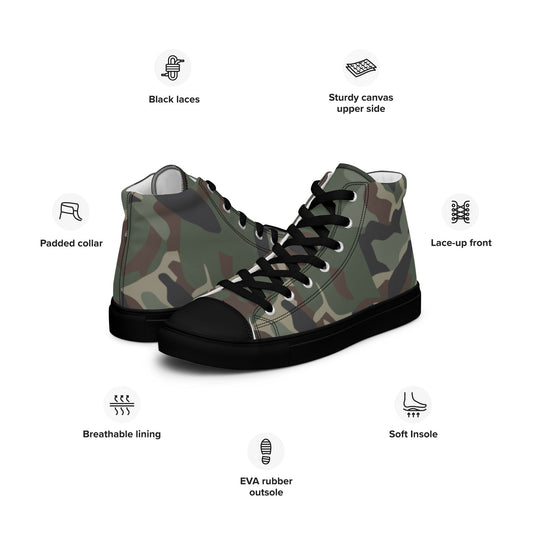 Bulgarian DPM CAMO Mens high top canvas shoes - High Top Canvas Shoes