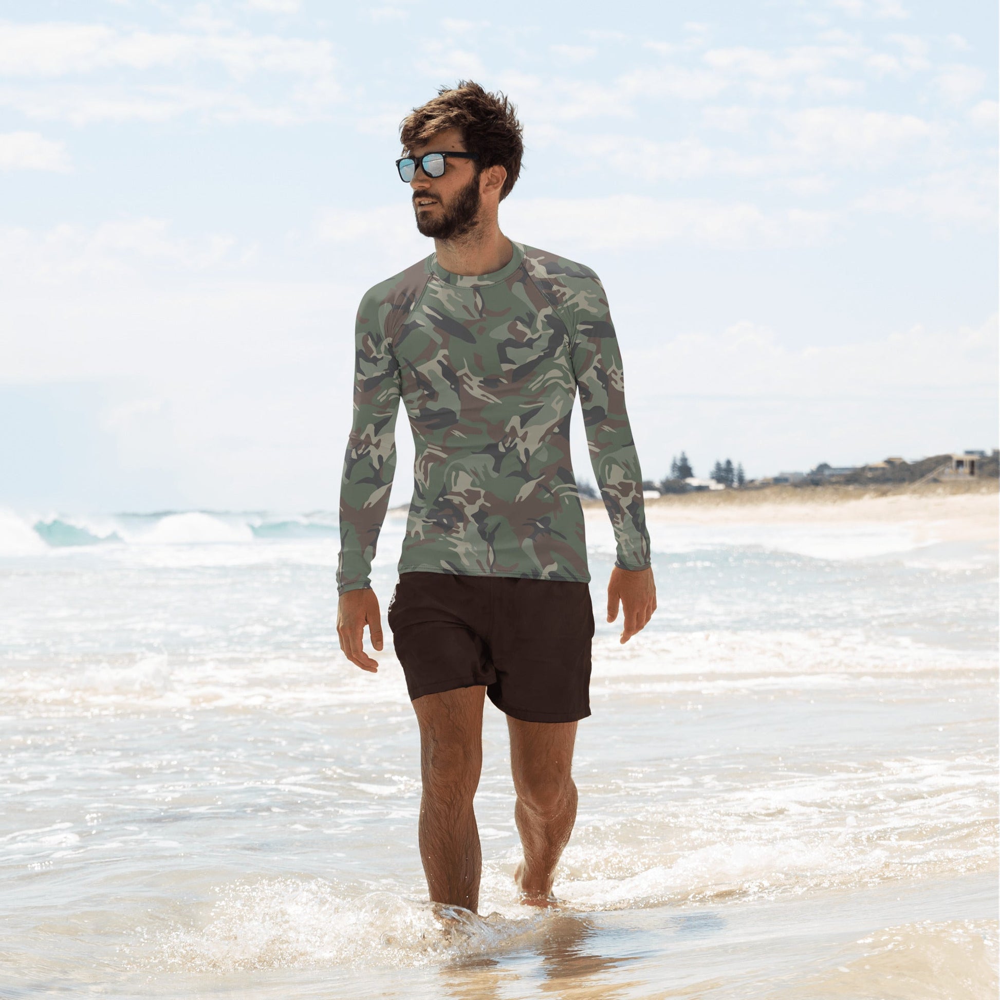 Bulgarian DPM CAMO Mens Long-Sleeve Rash Guard - XS