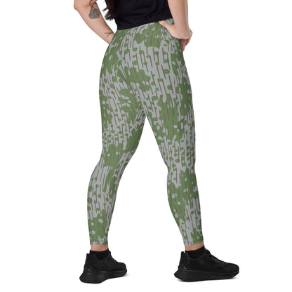 Bulgarian Frog Skin CAMO Leggings with pockets - 2XS - Womens With Pockets