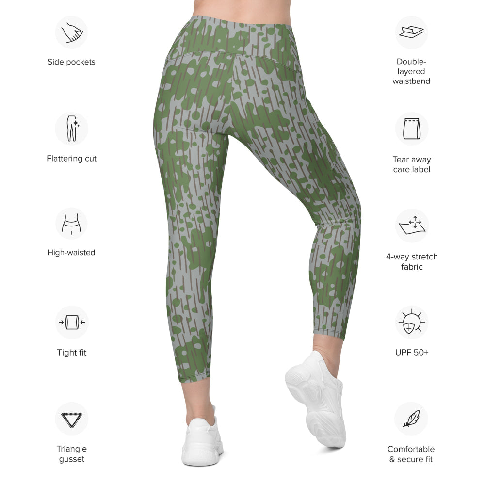 Bulgarian Frog Skin CAMO Leggings with pockets - Womens With Pockets