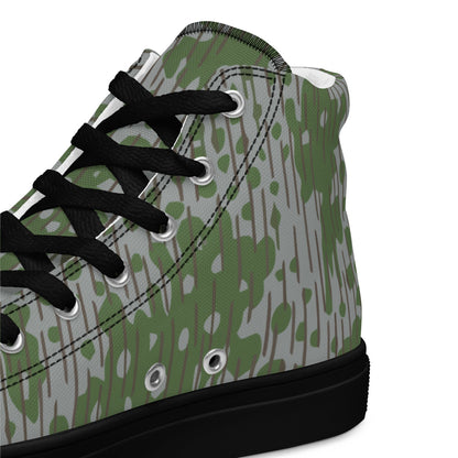 Bulgarian Frog Skin CAMO Men’s high top canvas shoes - Mens High Top Canvas Shoes