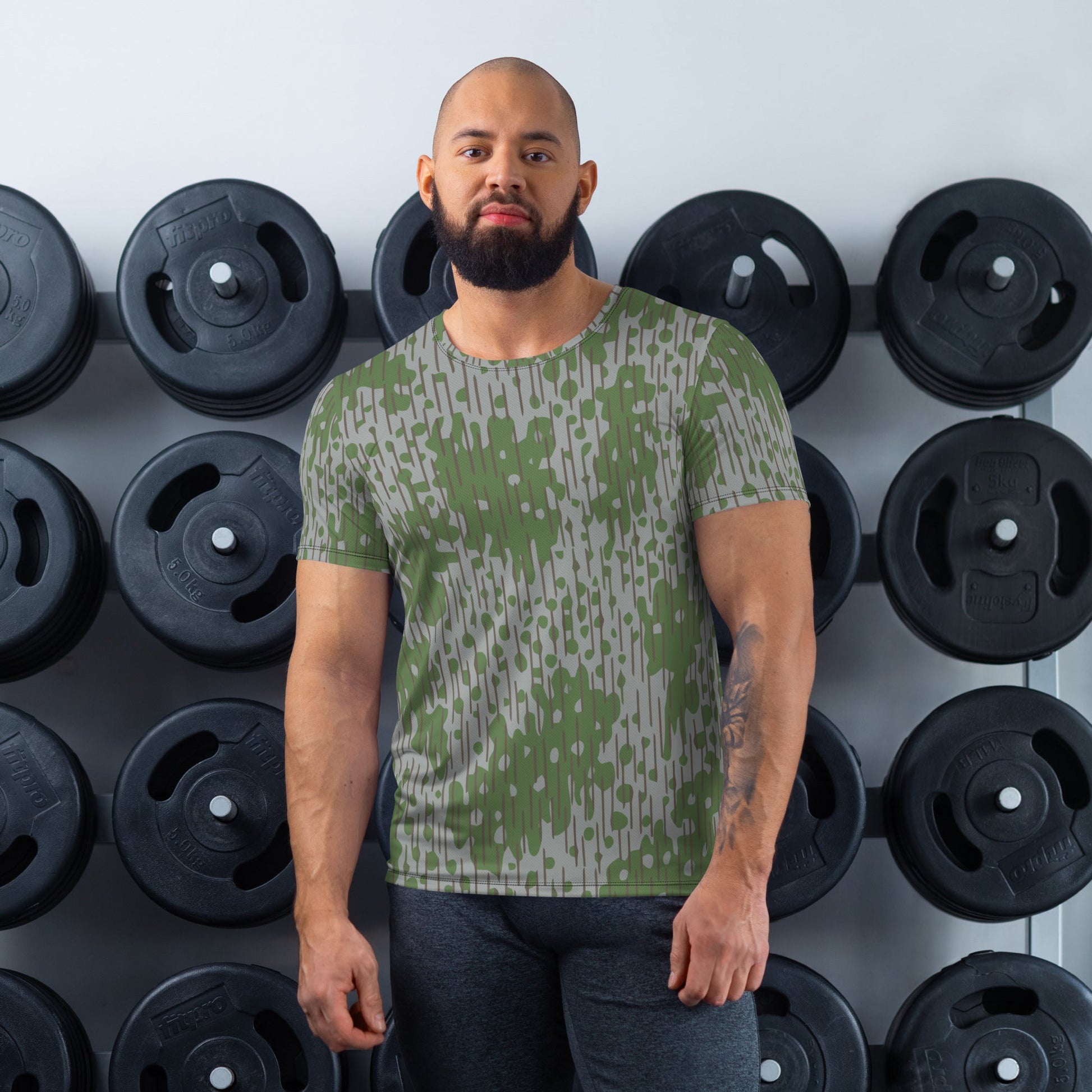 Bulgarian Frog Skin Zhabezhka Kozha CAMO Mens Athletic T-shirt - XS - T-Shirts