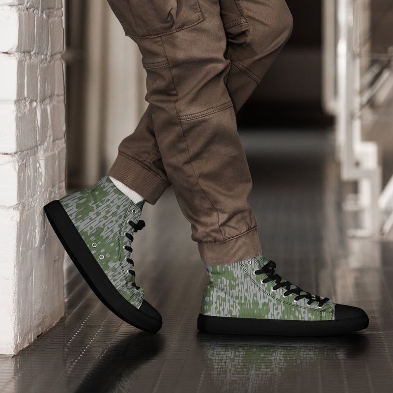 Frog Skin Zhabezhka Kozha CAMO Mens High-Top Canvas Shoes - Black / 5