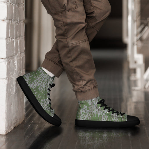 Frog Skin Zhabezhka Kozha CAMO Mens High-Top Canvas Shoes - Black / 5