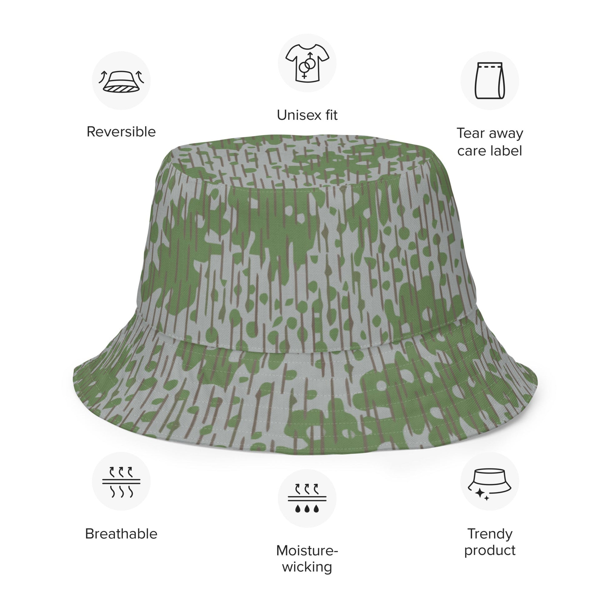 Bulgarian Frog Skin Zhabezhka Kozha CAMO Reversible bucket hat - Bucket Hats