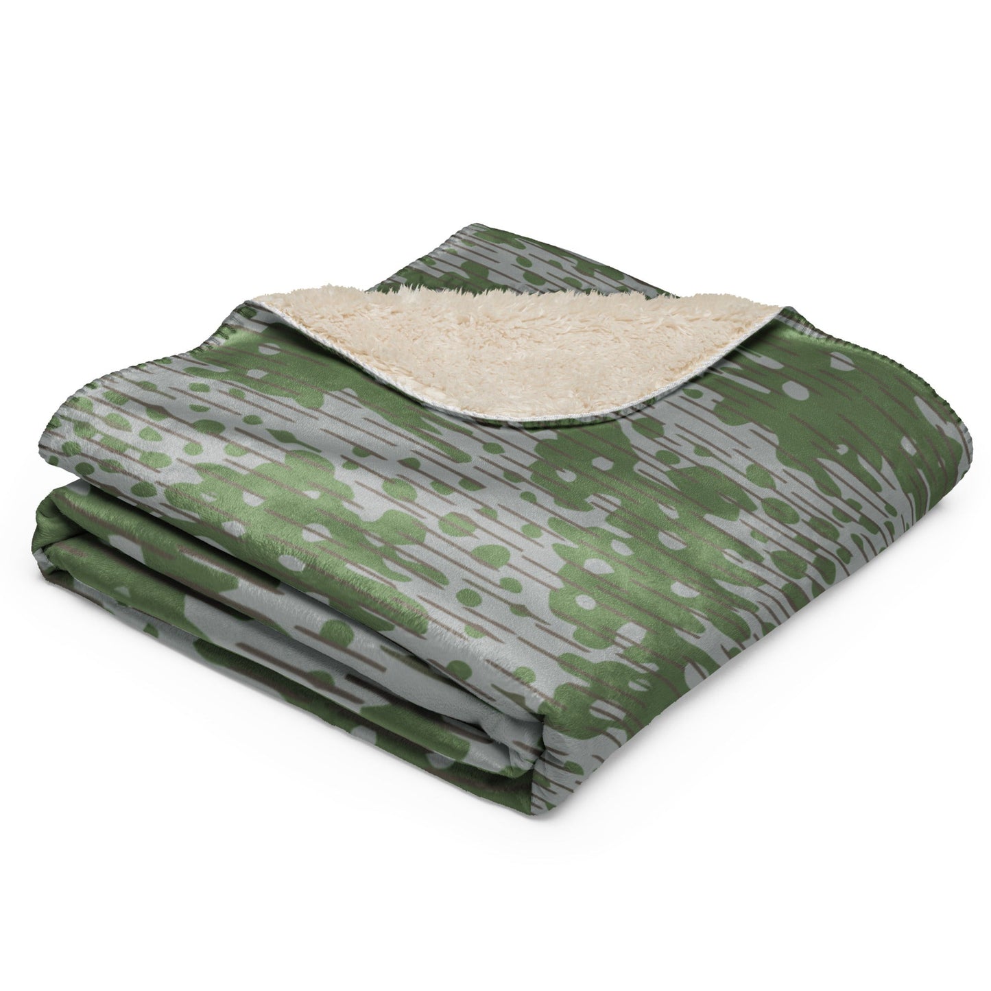 Bulgarian Frog Skin Zhabezhka Kozha CAMO Sherpa blanket - Blankets