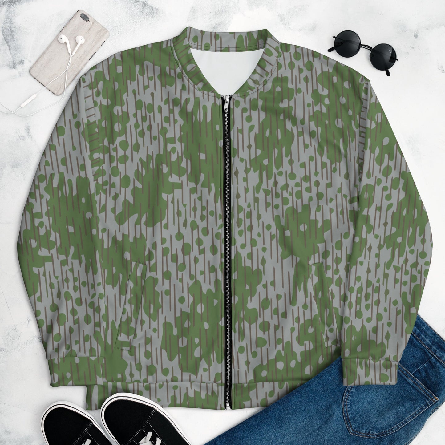 Bulgarian Frog Skin Zhabezhka Kozha CAMO Unisex Bomber Jacket - XS - Jackets