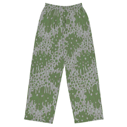 Bulgarian Frog Skin Zhabezhka Kozha CAMO unisex wide-leg pants - 2XS - Wide-leg Pants