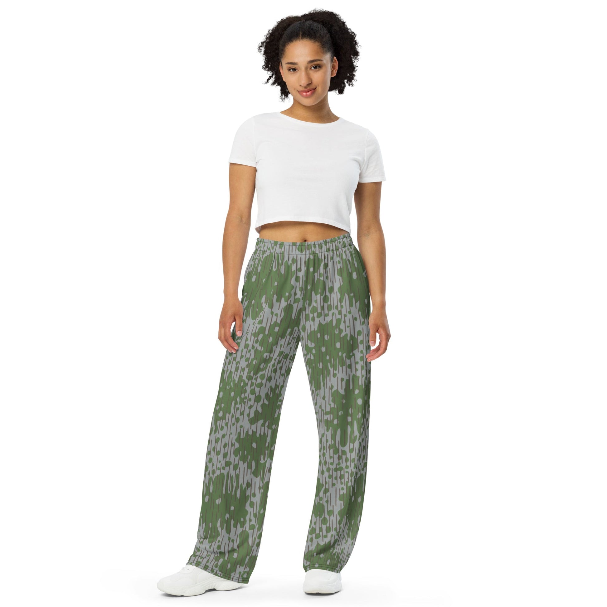 Bulgarian Frog Skin Zhabezhka Kozha CAMO unisex wide-leg pants - Wide-leg Pants