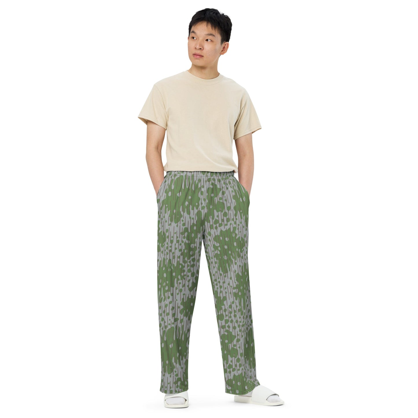 Bulgarian Frog Skin Zhabezhka Kozha CAMO unisex wide-leg pants - Wide-leg Pants