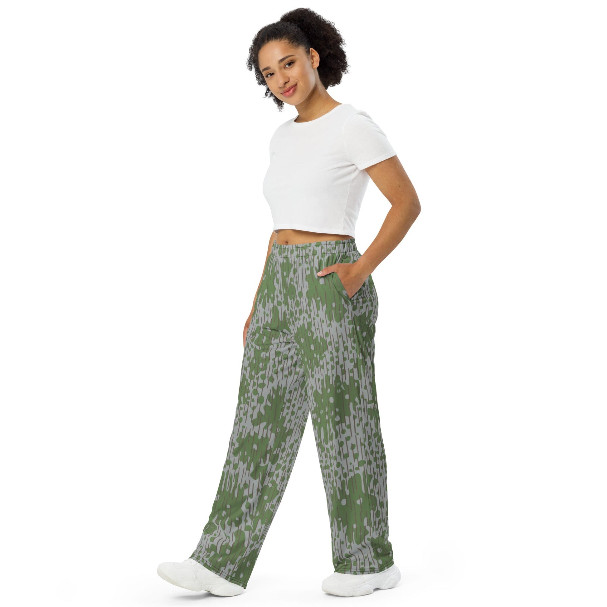 Bulgarian Frog Skin Zhabezhka Kozha CAMO unisex wide-leg pants - Wide-leg Pants