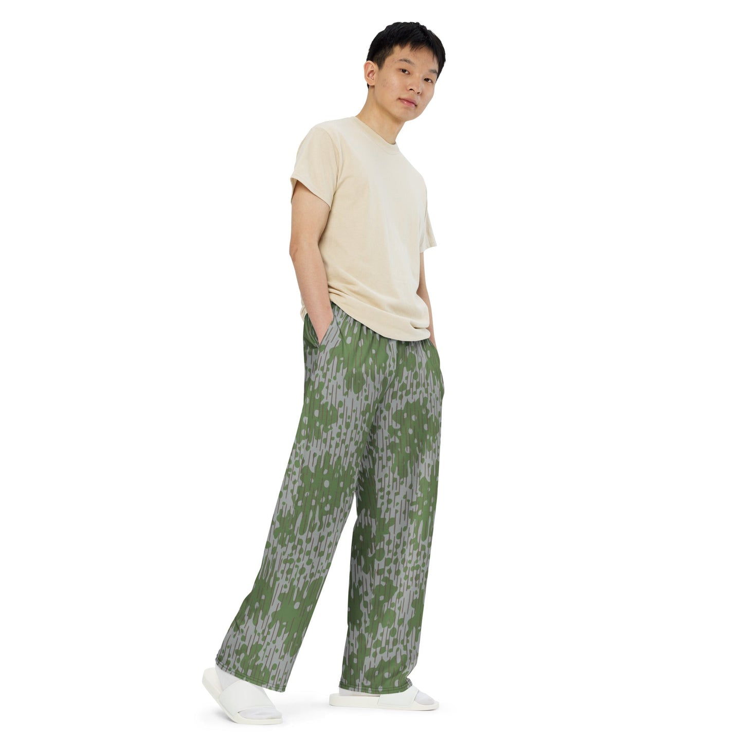 Bulgarian Frog Skin Zhabezhka Kozha CAMO unisex wide-leg pants - Wide-leg Pants