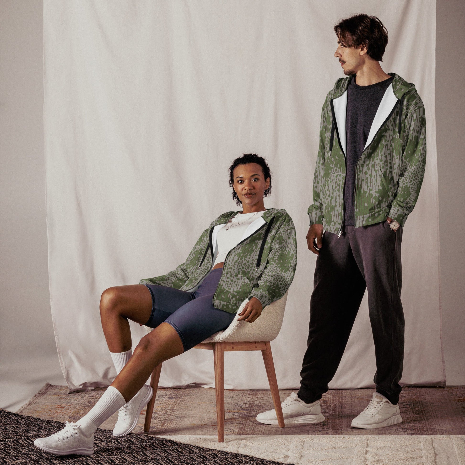 Bulgarian Frog Skin Zhabezhka Kozha CAMO Unisex zip hoodie - Zip Hoodies