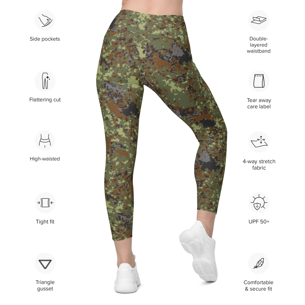 Bulgarian M18 Digital Flecktarn CAMO Leggings with pockets - Womens With Pockets