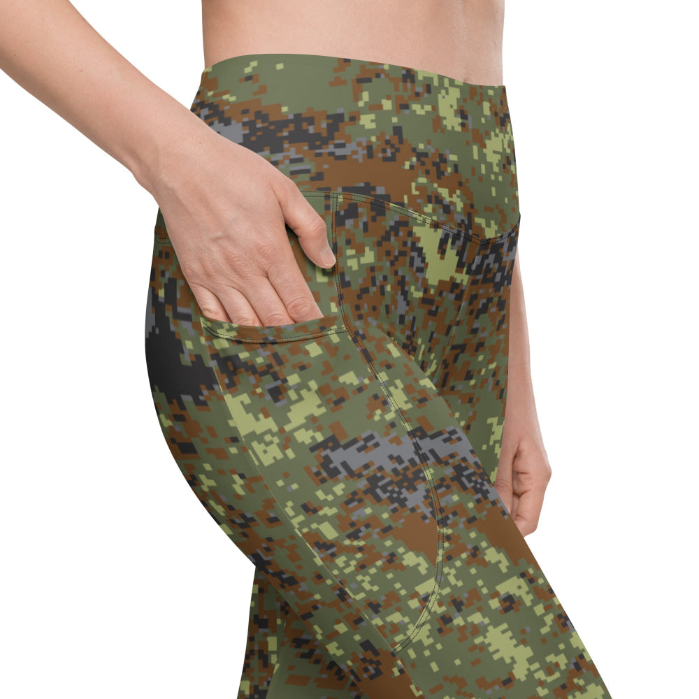 Bulgarian M18 Digital Flecktarn CAMO Leggings with pockets - Womens With Pockets