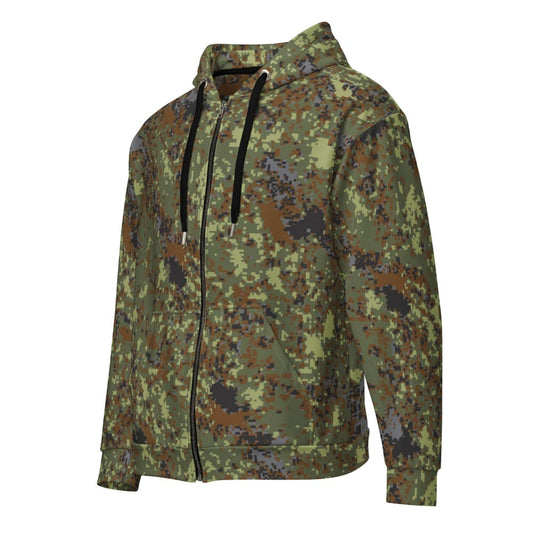 Bulgarian M18 Digital Flecktarn CAMO Unisex zip hoodie - 2XS