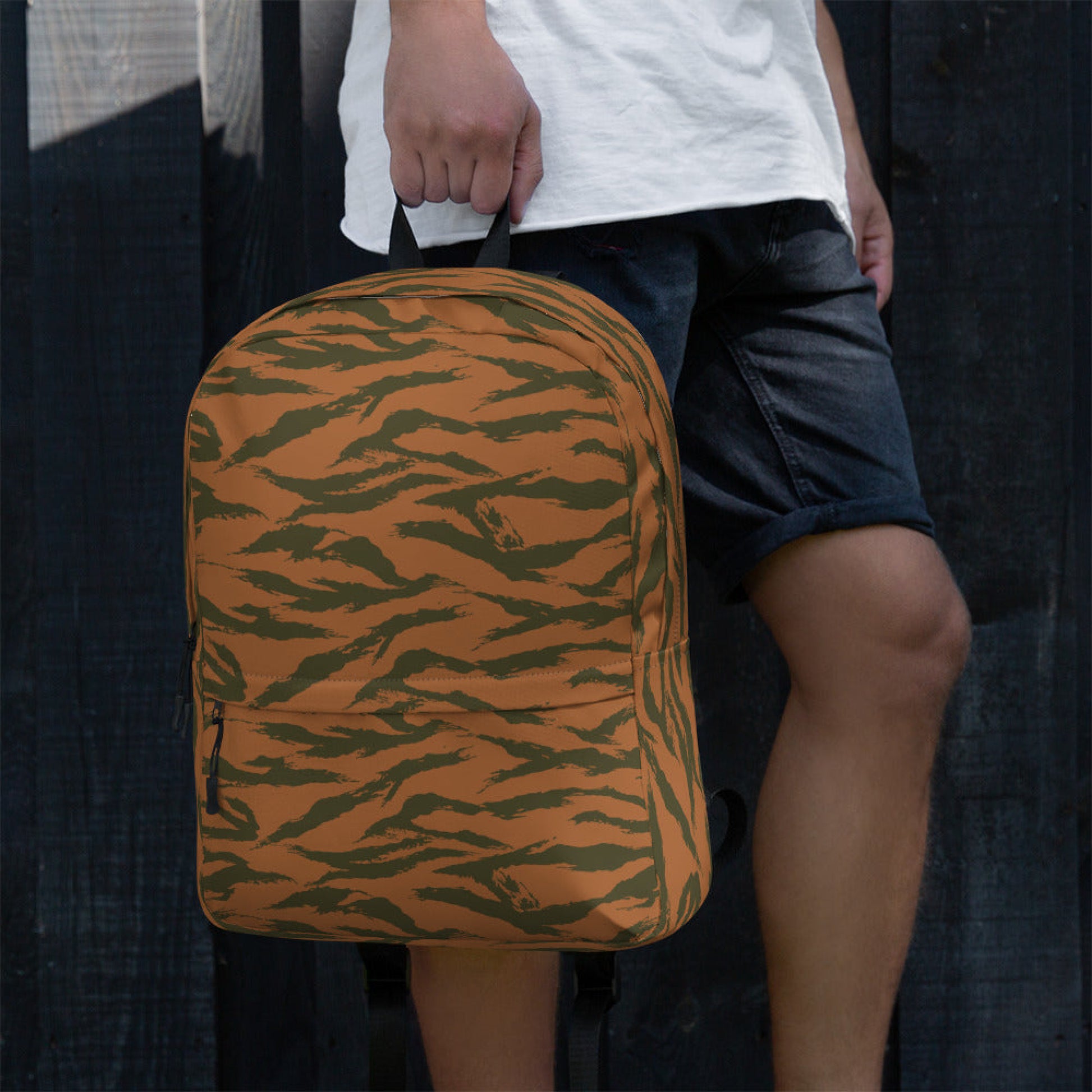 Burkina Faso Tiger Stripe Orange CAMO Backpack