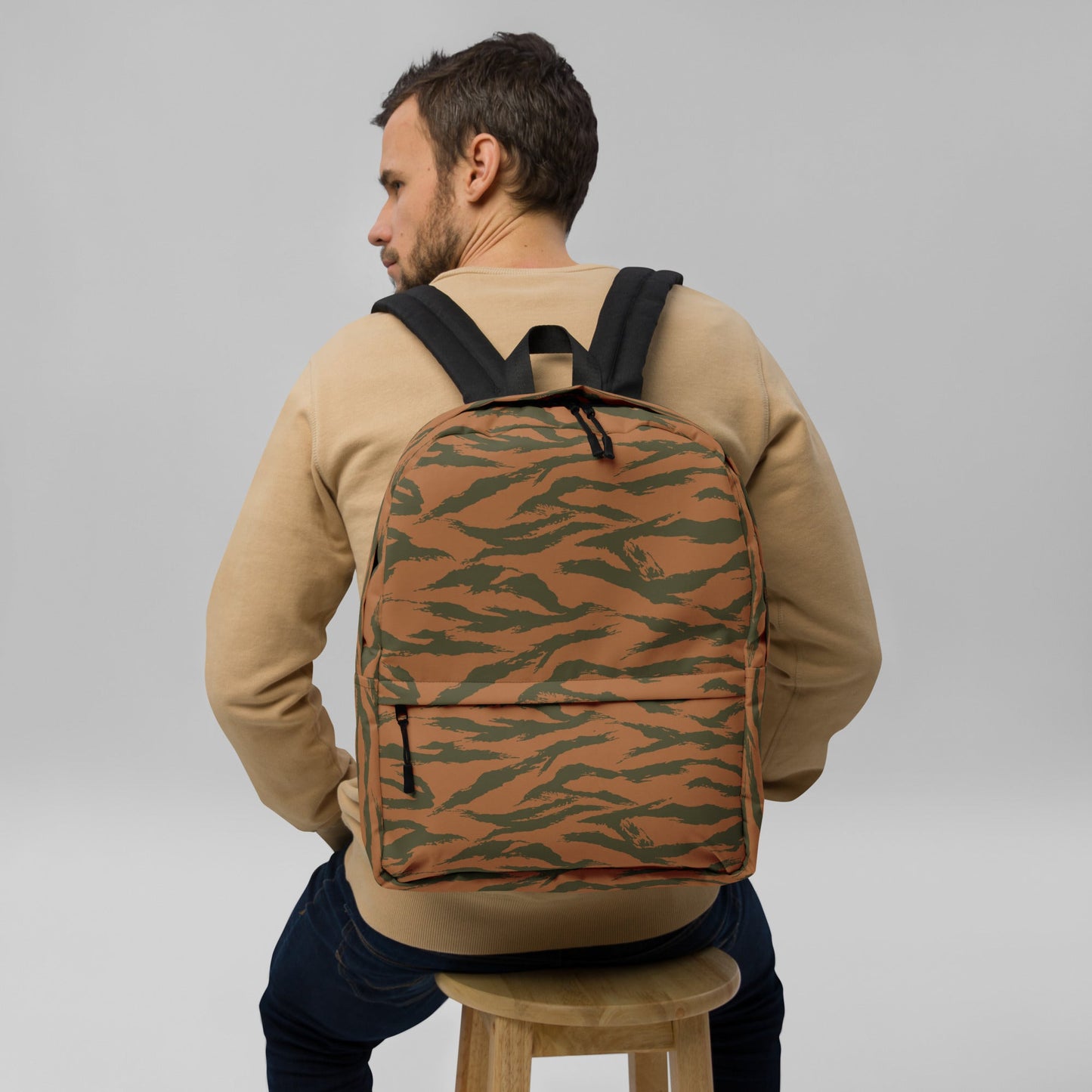 Burkina Faso Tiger Stripe Orange CAMO Backpack