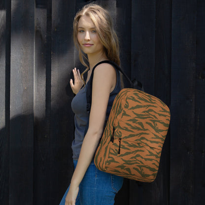 Burkina Faso Tiger Stripe Orange CAMO Backpack