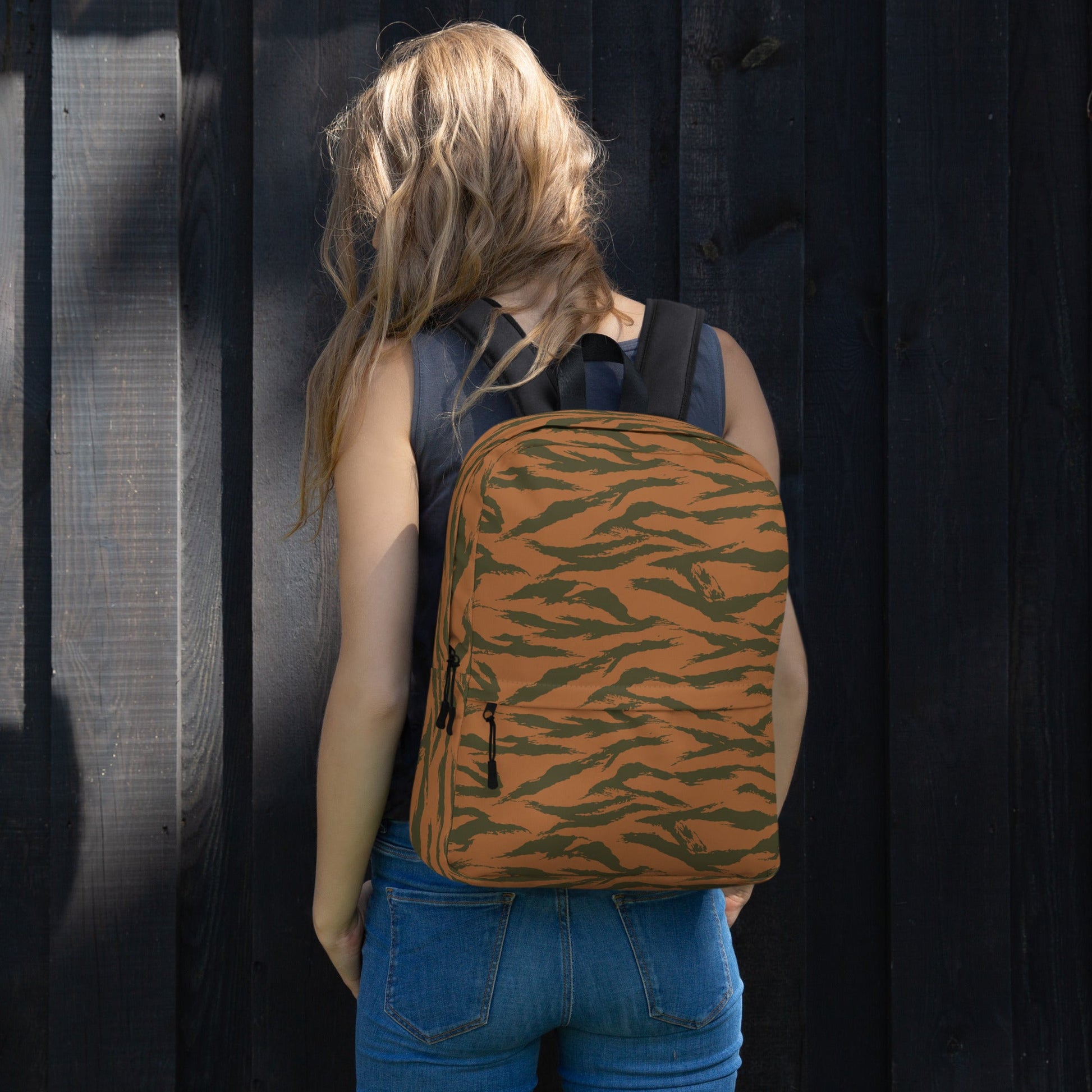 Burkina Faso Tiger Stripe Orange CAMO Backpack