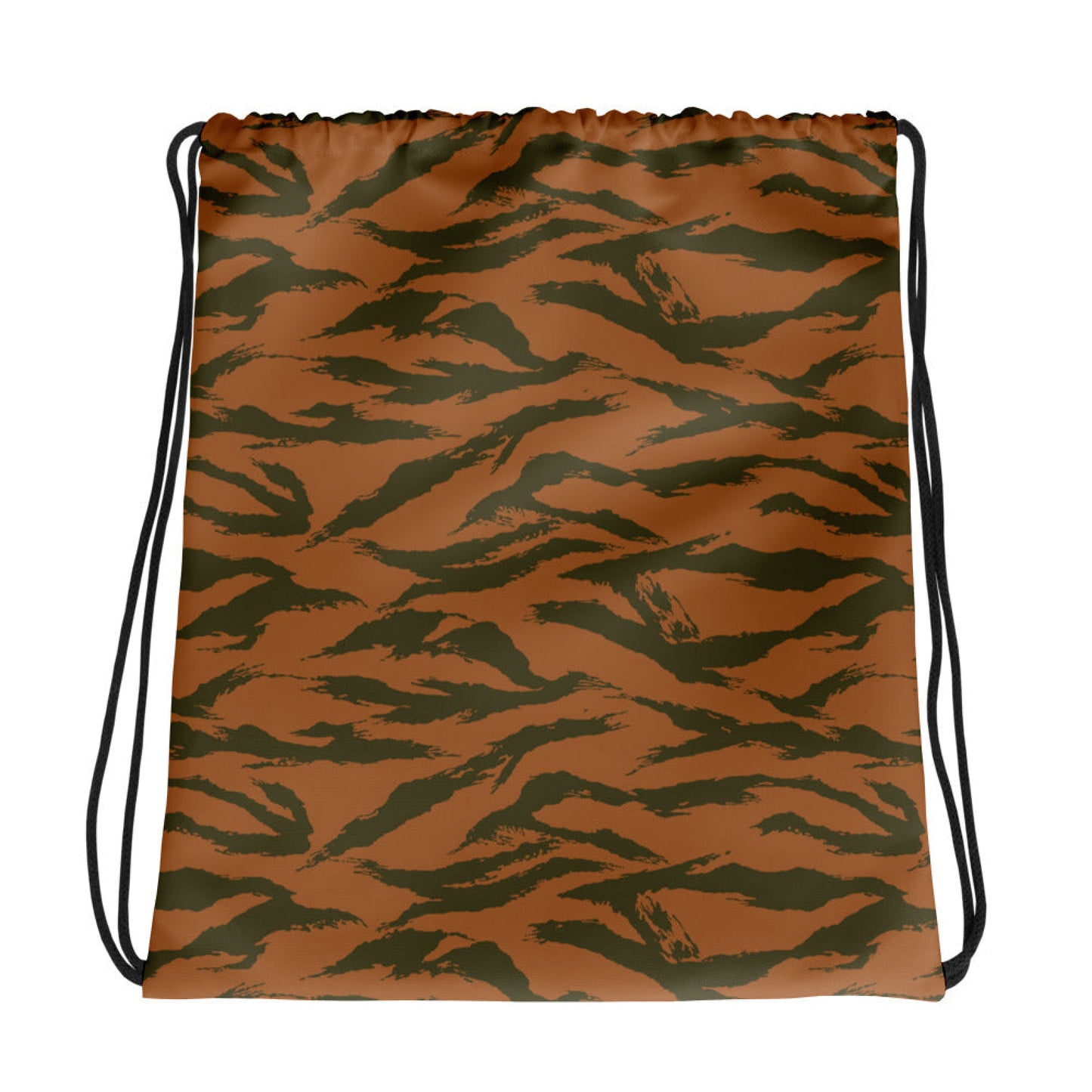Burkina Faso Tiger Stripe Orange CAMO Drawstring Bag - Bags