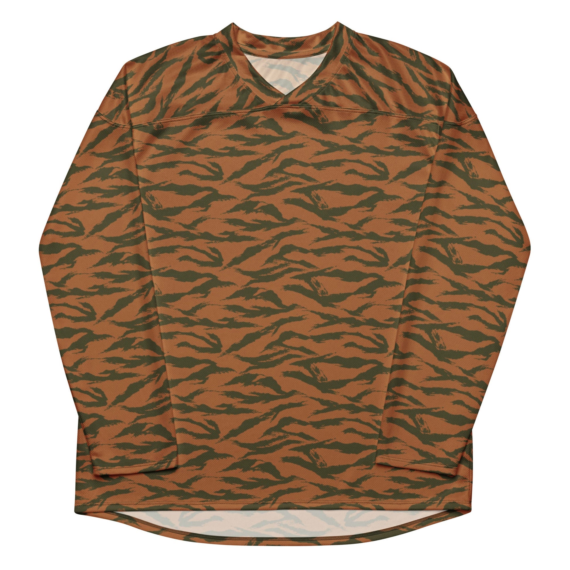 Burkina Faso Tiger Stripe Orange CAMO hockey fan jersey - Hockey Jerseys
