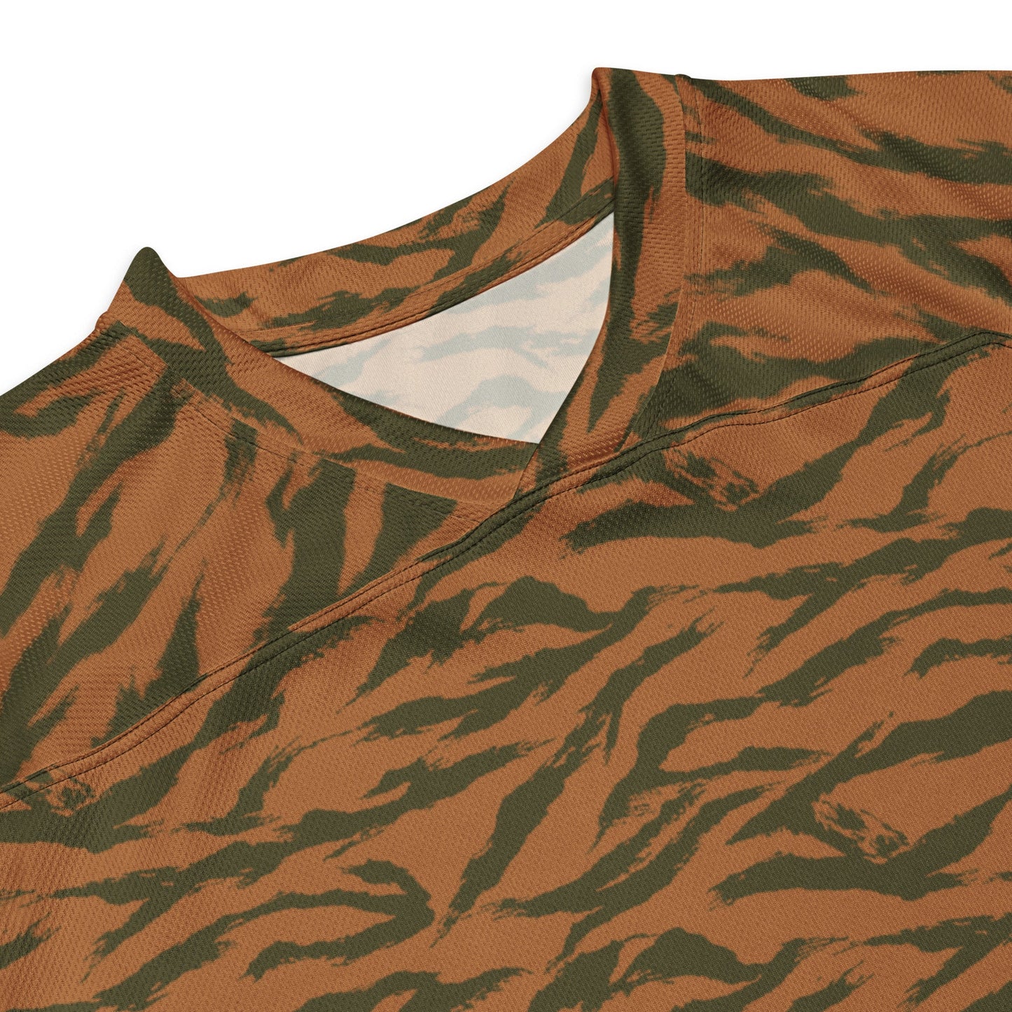 Burkina Faso Tiger Stripe Orange CAMO hockey fan jersey - Hockey Jerseys