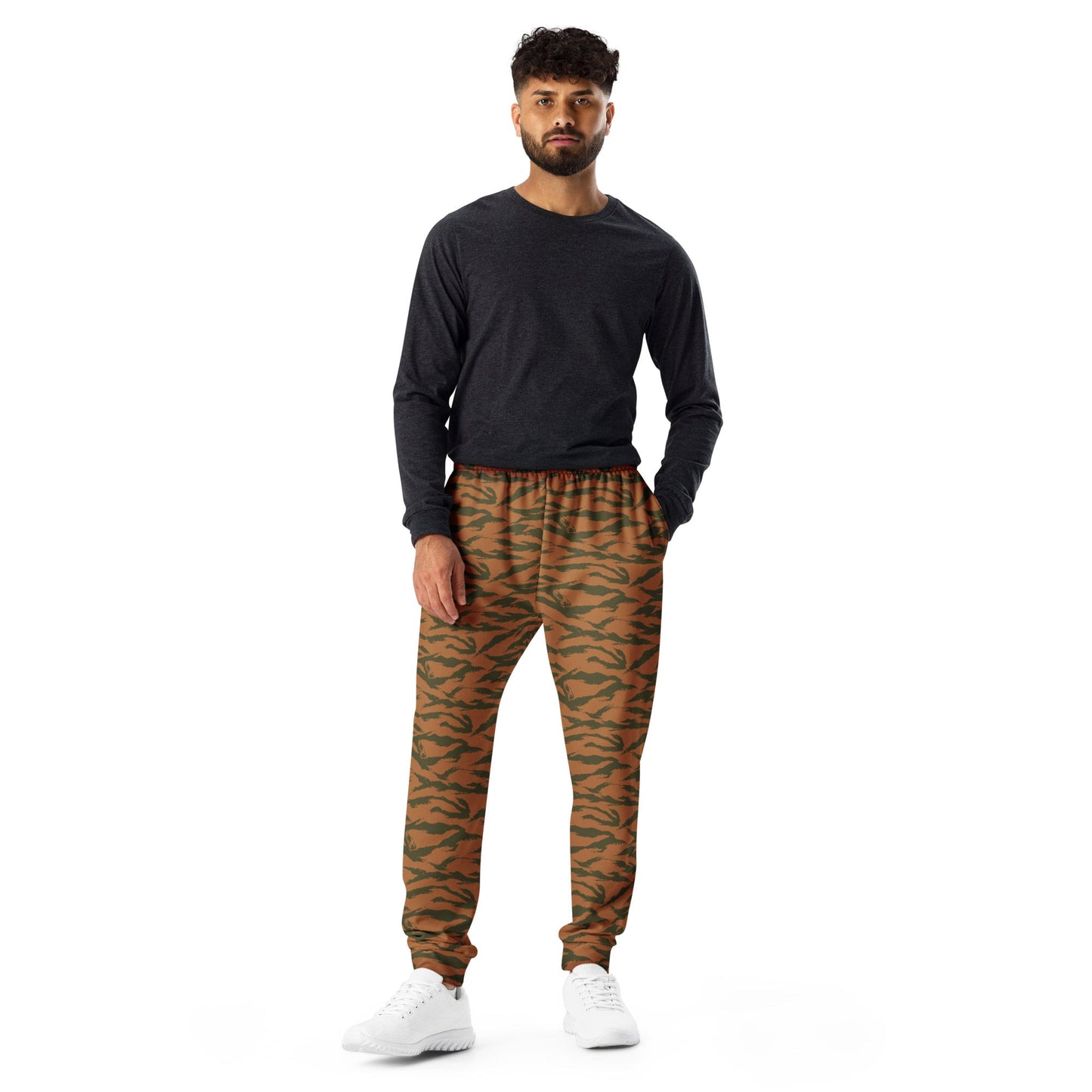 Burkina Faso Tiger Stripe Orange CAMO Mens Joggers