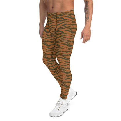 Burkina Faso Tiger Stripe Orange CAMO Mens Leggings