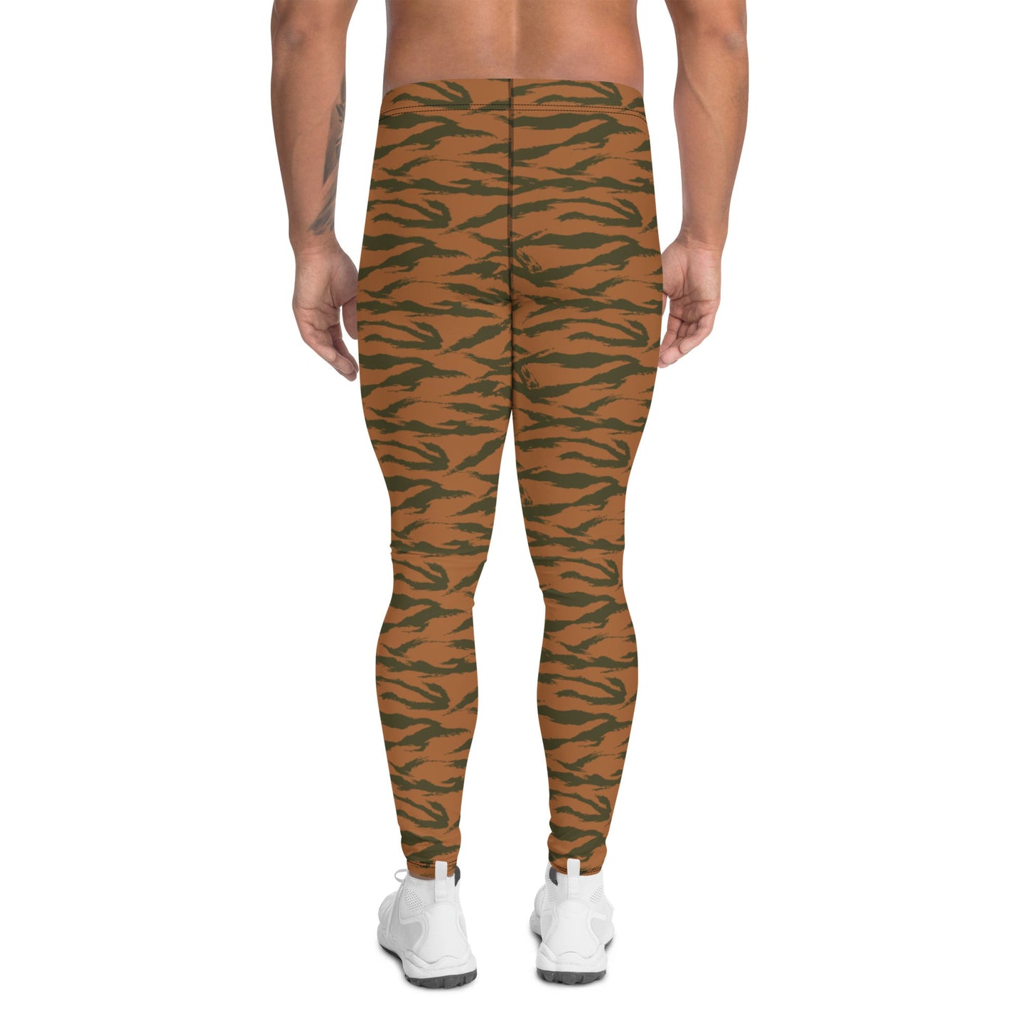 Burkina Faso Tiger Stripe Orange CAMO Mens Leggings