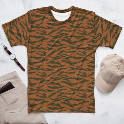 Burkina Faso Tiger Stripe Orange CAMO Mens t-shirt - XS - T-Shirts