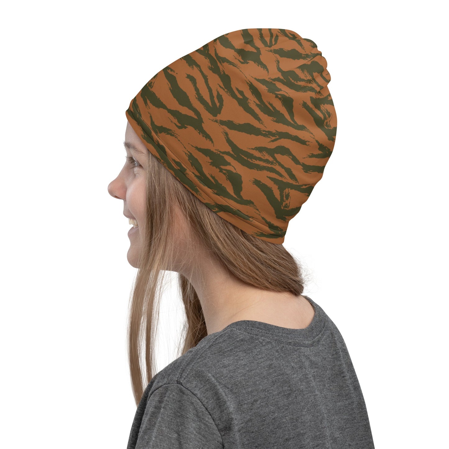 Burkina Faso Tiger Stripe Orange CAMO Neck Gaiter Gaiters