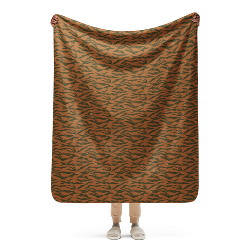 Tiger Stripe Sahel Ember CAMO Sherpa Blanket - 50″×60″