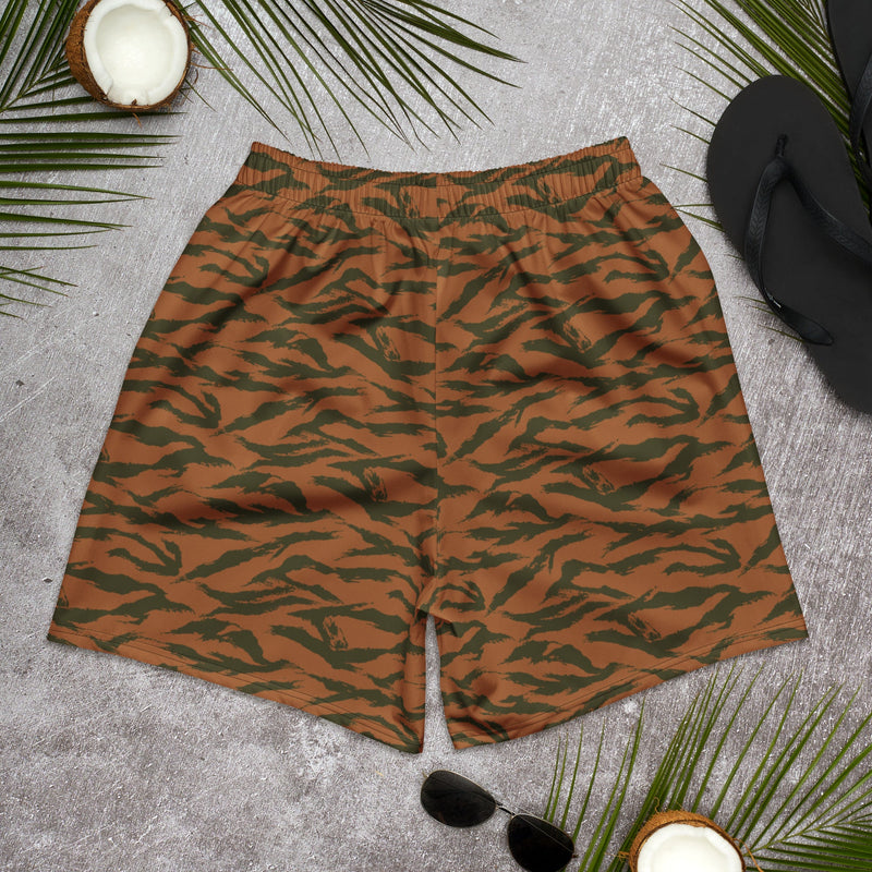 Tiger Stripe Sahel Ember CAMO Unisex Athletic Long Shorts