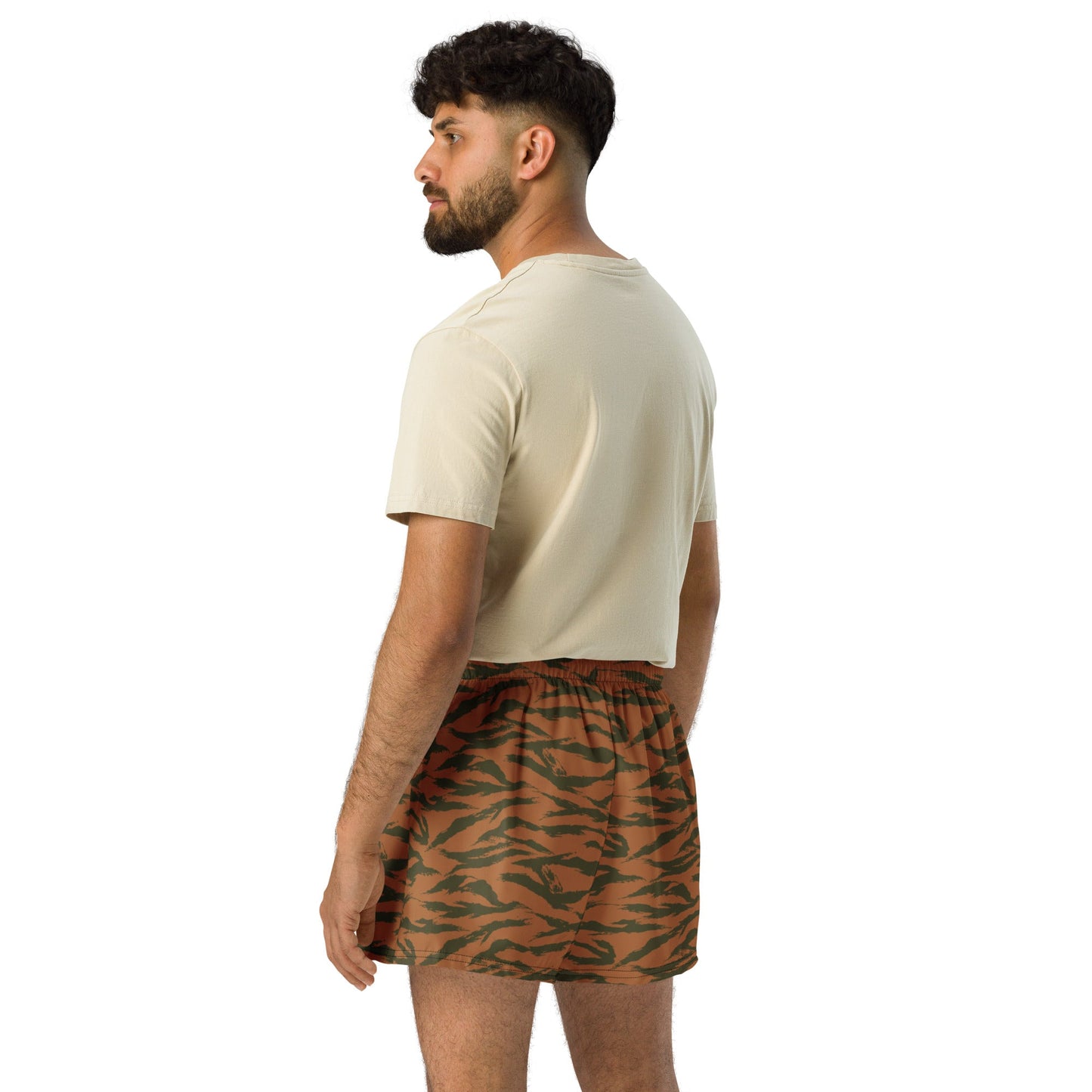 Burkina Faso Tiger Stripe Orange CAMO Unisex Athletic Shorts