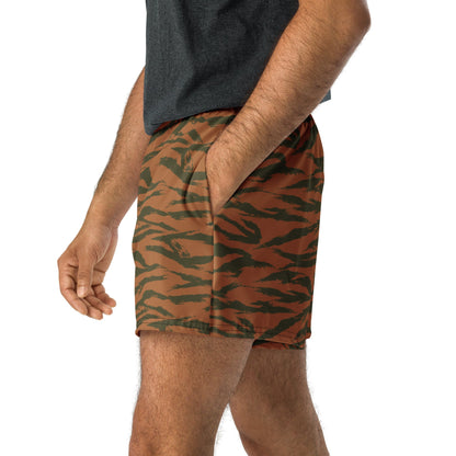 Burkina Faso Tiger Stripe Orange CAMO Unisex Athletic Shorts - XS
