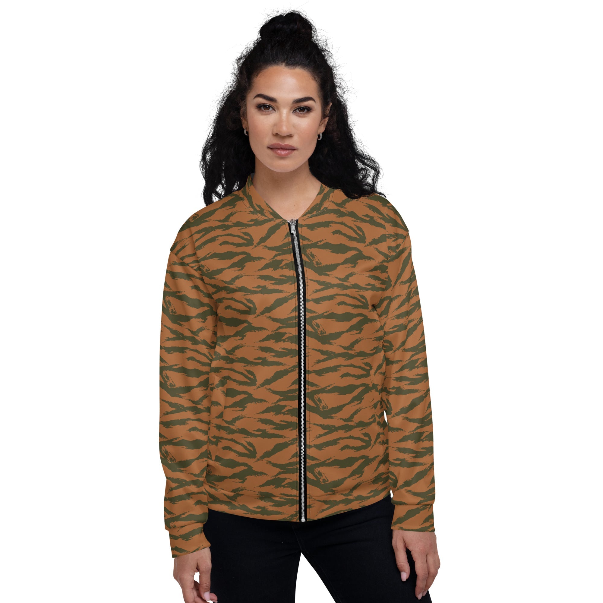 CAMO HQ - Burkina Faso Tiger Stripe Orange CAMO Unisex Bomber