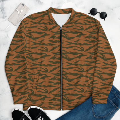 Burkina Faso Tiger Stripe Orange CAMO Unisex Bomber Jacket - Jackets