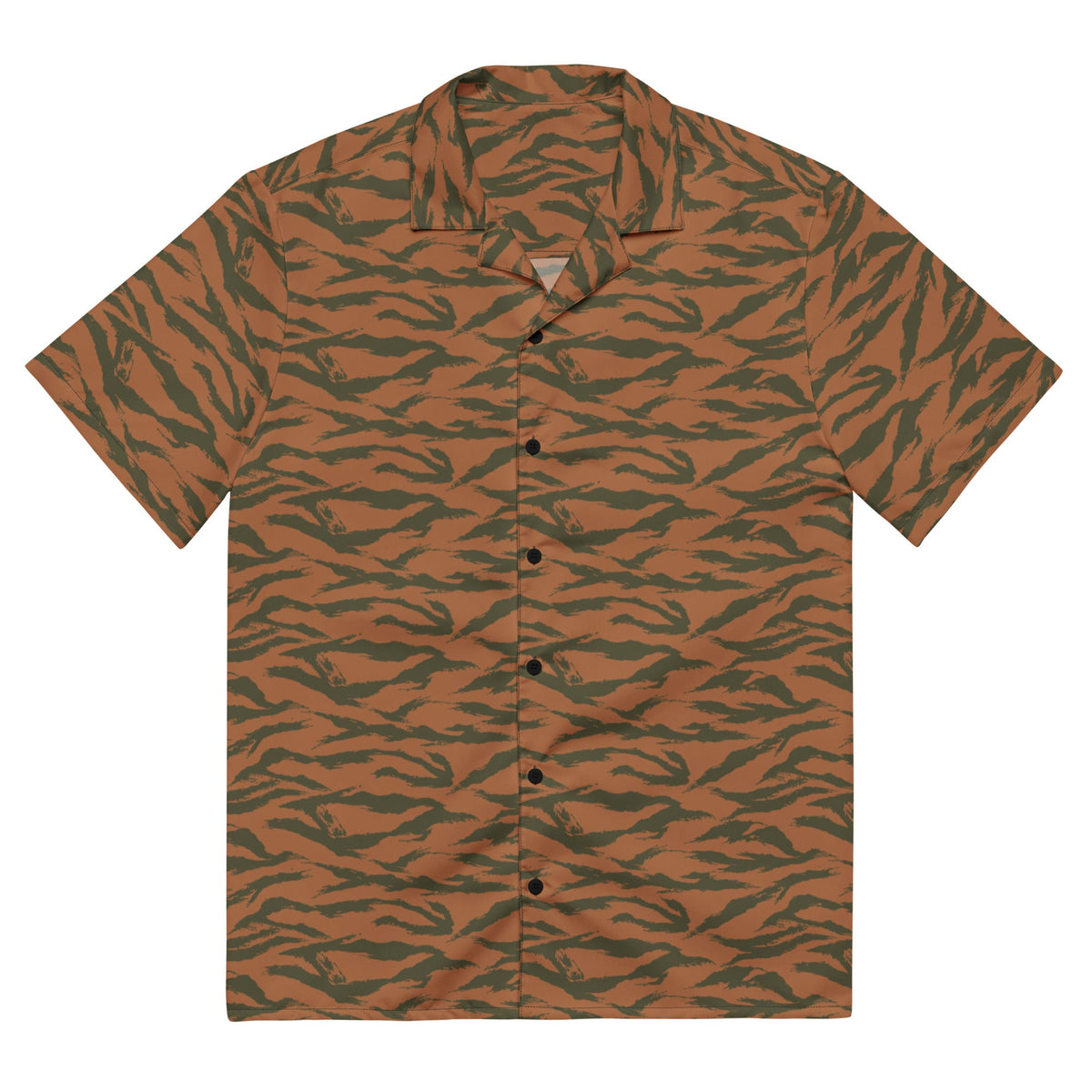 CAMO HQ - Tiger Stripe Sahel Ember CAMO Unisex Short-Sleeve Button