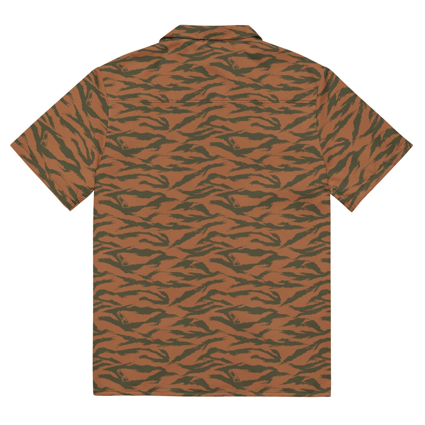 Burkina Faso Tiger Stripe Orange CAMO Unisex button shirt - Button Shirts