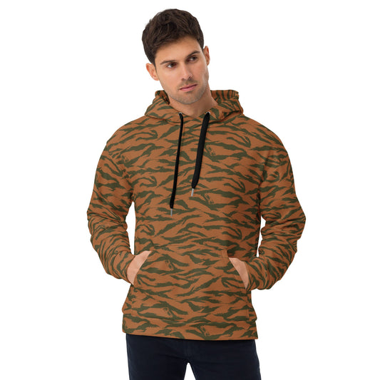 Burkina Faso Tiger Stripe Orange CAMO Unisex Hoodie - 2XS - Hoodies