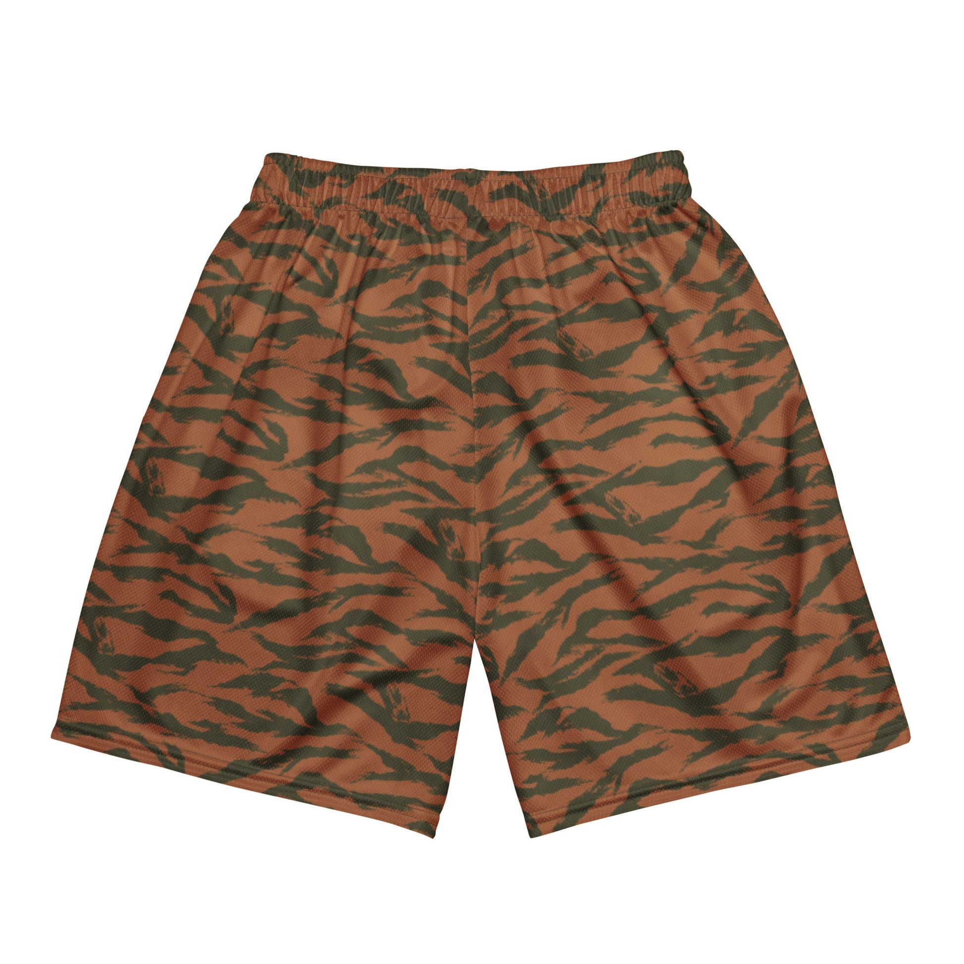 Burkina Faso Tiger Stripe Orange CAMO Unisex mesh shorts - Mesh Shorts